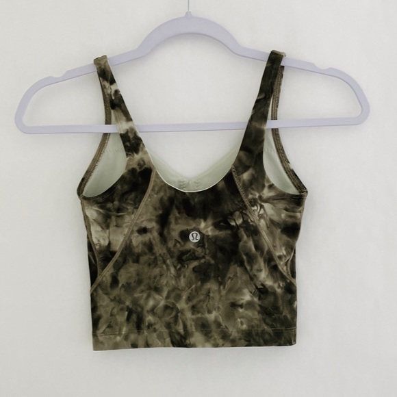 Lululemon Athletica Align Tank Diamond Dye Light Sage Army Green Dark Olive - Picture 4 of 5